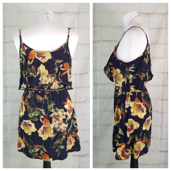 Tokyo Cherry Blossom M Floral Peplum Mini Sundress - Picture 6 of 7